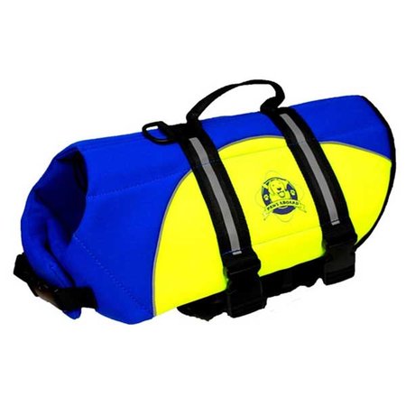 PAWS ABOARD PA Neoprene Doggy Life Jacket Small Blue Yellow BY1300